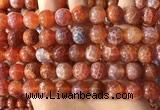 CAA5074 15.5 inches 12mm round red dragon veins agate beads