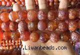 CAA5076 15.5 inches 16mm round red dragon veins agate beads