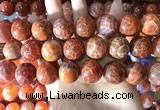 CAA5078 15.5 inches 20mm round red dragon veins agate beads