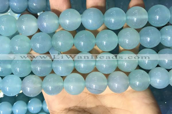 CAA5097 15.5 inches 18mm round sea blue agate beads wholesale