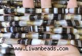 CAA5116 15.5 inches 8*33mm rice striped agate beads wholesale