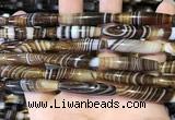 CAA5117 15.5 inches 8*33mm rice striped agate beads wholesale