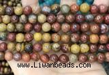 CAA5134 15.5 inches 8mm round red moss agate beads wholesale