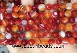 CAA5207 15.5 inches 8mm faceted round banded agate beads