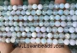 CAA5220 15.5 inches 6mm faceted round banded agate beads