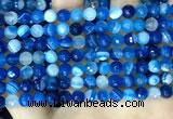 CAA5227 15.5 inches 6mm faceted round banded agate beads