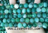 CAA5236 15.5 inches 10mm faceted round banded agate beads