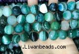 CAA5245 15.5 inches 14mm faceted round banded agate beads