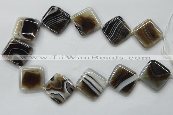 CAA525 15.5 inches 30*30mm diamond madagascar agate beads