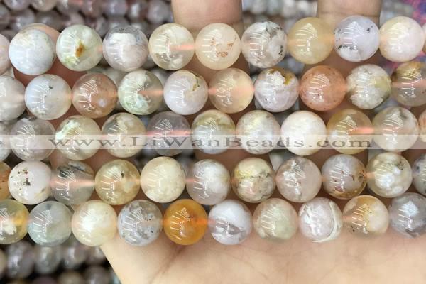 CAA5251 15.5 inches 10mm round sakura agate beads wholesale