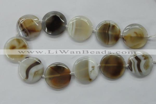 CAA529 15.5 inches 35mm flat round madagascar agate beads