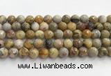 CAA5292 15.5 inches 8mm faceted round crazy lace agate beads wholesale