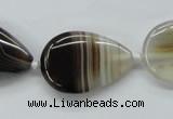 CAA533 15.5 inches 20*30mm flat teardrop madagascar agate beads