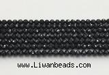 CAA5337 15.5 inches 6mm faceted round black onyx beads wholesale