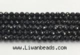 CAA5338 15.5 inches 8mm faceted round black onyx beads wholesale