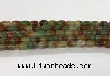 CAA5353 15.5 inches 10*14mm drum agate gemstone beads