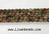 CAA5363 15.5 inches 8*12mm twisted rice agate gemstone beads