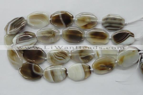 CAA538 15.5 inches 25*35mm octagonal madagascar agate beads