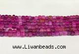 CAA5390 15.5 inches 6*7mm - 8*8mm nuggets agate gemstone beads