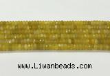 CAA5439 15.5 inches 6*8mm faceted rondelle agate gemstone beads