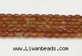 CAA5457 15.5 inches 8*12mm faceted rice agate beads