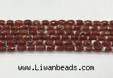 CAA5460 15.5 inches 8*12mm faceted rice agate beads