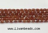 CAA5461 15.5 inches 8*12mm faceted rice agate beads