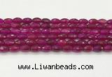 CAA5463 15.5 inches 8*12mm faceted rice agate beads