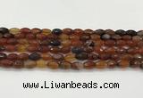 CAA5470 15.5 inches 8*12mm faceted rice agate beads