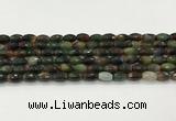 CAA5473 15.5 inches 8*12mm faceted rice agate beads