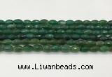 CAA5474 15.5 inches 8*12mm faceted rice agate beads