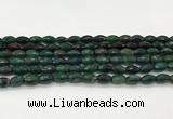 CAA5475 15.5 inches 8*12mm faceted rice agate beads