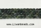 CAA5479 15.5 inches 8*12mm faceted rice agate beads