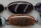 CAA553 15.5 inches 20*40mm oval dyed madagascar agate beads