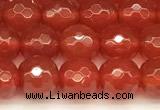 CAA5740 15 inches 6mm faceted round red agate beads