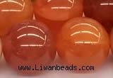 CAA5928 15 inches 14mm round red botswana agate beads