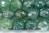 CAA5977 15 inches 6mm faceted round AB-color line agate beads