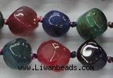 CAA607 15.5 inches 13*13mm nuggets dragon veins agate beads