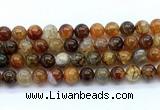 CAA6113 15.5 inches 10mm round dragon vein agate gemstone beads