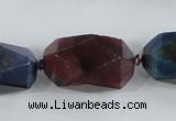 CAA613 15.5 inches 18*32mm faceted nuggets dragon veins agate beads