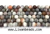 CAA6132 15 inches 8mm round Botswana agate beads wholesale