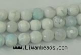 CAA710 15.5 inches 8mm faceted round fire crackle agate beads