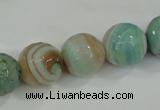 CAA725 15.5 inches 14mm faceted round fire crackle agate beads