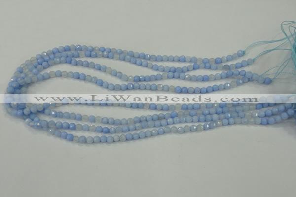 CAA734 15.5 inches 4mm faceted round blue lace agate beads wholesale