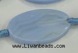 CAA744 15.5 inches 25*40mm oval blue lace agate beads wholesale