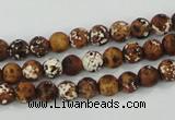 CAA750 15.5 inches 8mm round wooden agate beads wholesale