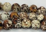 CAA753 15.5 inches 14mm round wooden agate beads wholesale