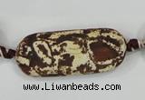 CAA756 15.5 inches 16*40mm rectangle wooden agate beads wholesale