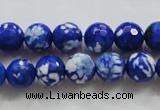 CAA798 15.5 inches 10mm faceted round fire crackle agate beads