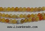 CAA86 15.5 inches 4mm round botswana agate gemstone beads